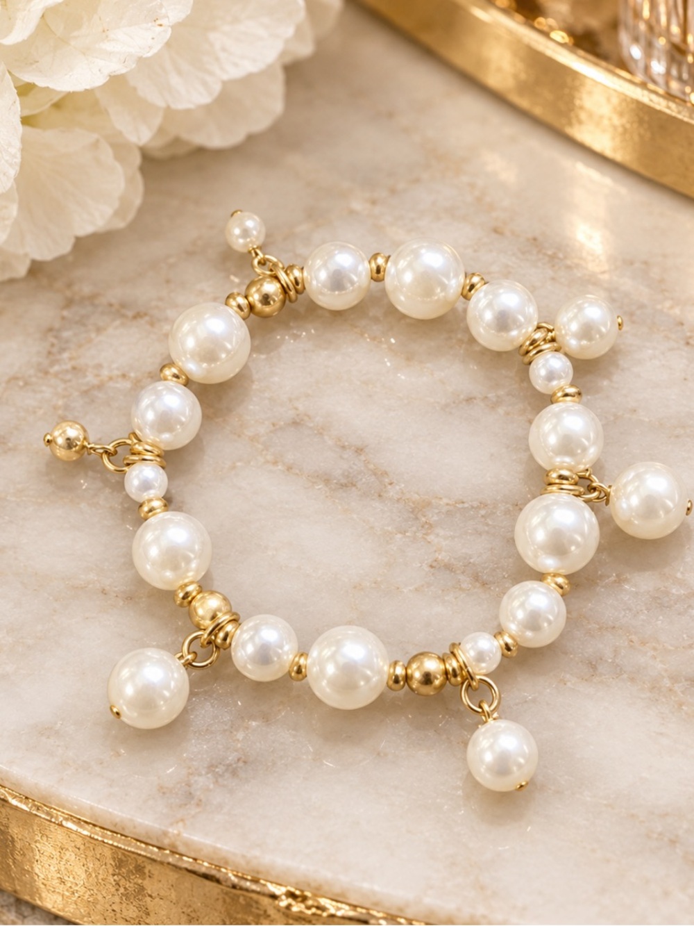 Chico’s Gold Pearl Bracelet